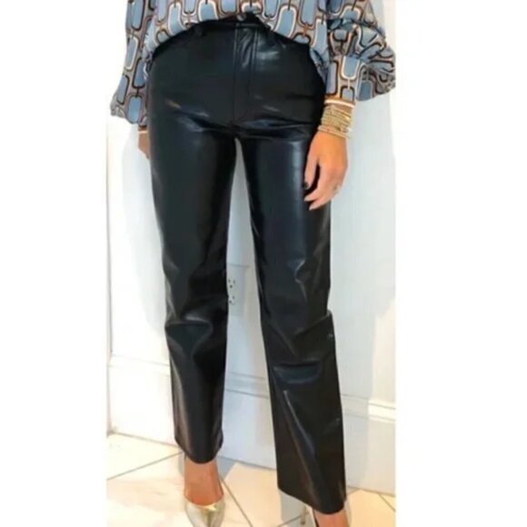 AGOLDE Recycled Leather Fitted 90's in Detox Size US 29 - Picture 12 of 16